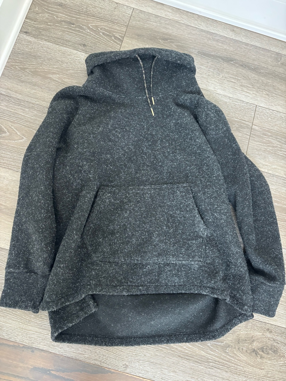 Nike Women's Dark Heather Gray Cowl Turtleneck Sweater